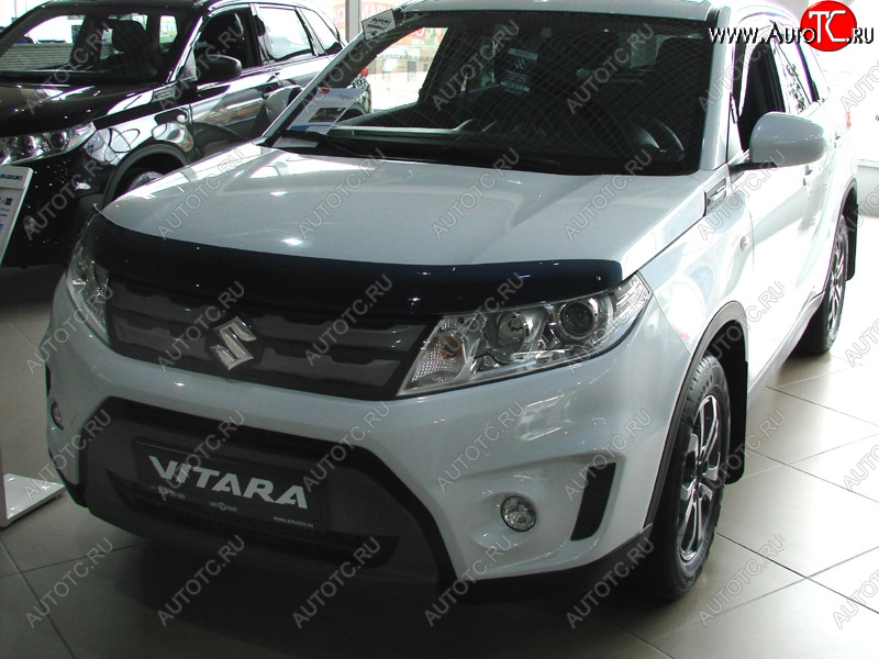 2 879 р. Дефлектор капота SIM Suzuki Vitara LY дорестайлинг (2015-2019)  с доставкой в г. Горно‑Алтайск