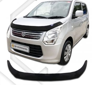 Дефлектор капота CA-Plastiс Suzuki (Сузуки) Wagon R (Вагон)  MH34S (2012-2014) MH34S дорестайлинг