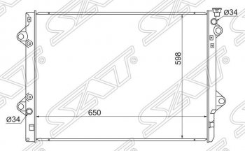 Радиатор двигателя SAT (5VZ/1GR/3RZ/2TR) Toyota Hilux Surf N210 дорестайлинг (2002-2005)