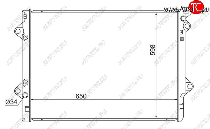 9 749 р. Радиатор двигателя SAT (5VZ/1GR/3RZ/2TR) Toyota Hilux Surf N210 дорестайлинг (2002-2005)  с доставкой в г. Горно‑Алтайск