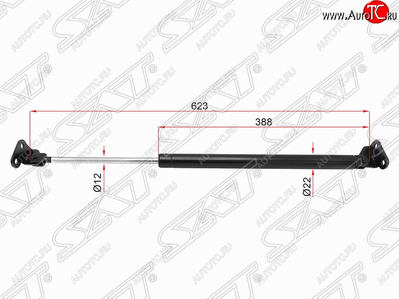 1 159 р. Левый упор крышки багажника (газовый) SAT Toyota 4Runner N180 5 дв. дорестайлинг (1995-2000)  с доставкой в г. Горно‑Алтайск