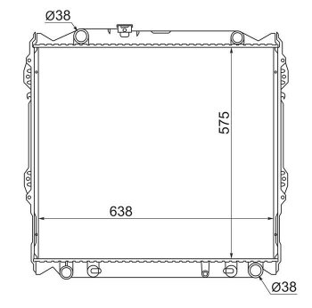 Радиатор двигателя SAT (дизель)  4Runner  N180, Hilux Surf  N180, Land Cruiser  90