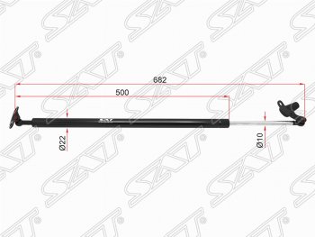 Левый упор крышки багажника (газовый) SAT Toyota (Тойота) Alphard (Алфард)  H10 (2002-2008) H10 дорестайлинг, рестайлинг