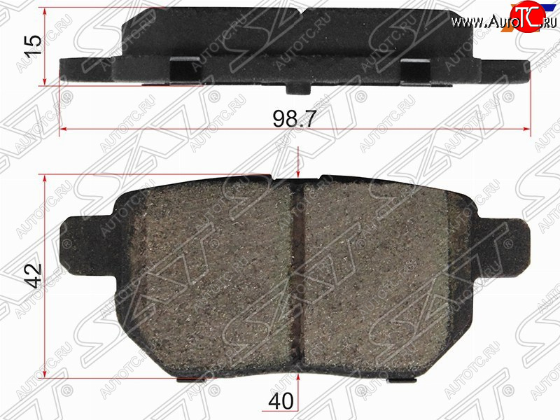 899 р. Колодки тормозные задние SAT Toyota Corolla E180 дорестайлинг (2013-2016)  с доставкой в г. Горно‑Алтайск