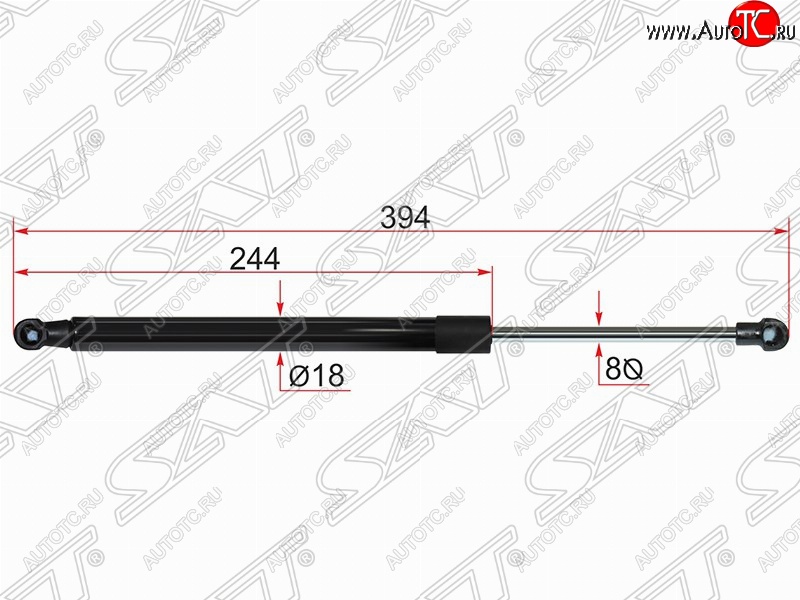 539 р. Газовый упор крышки багажника SAT  Toyota Auris  E180 (2012-2016) хэтчбэк 5 дв. дорестайлинг  с доставкой в г. Горно‑Алтайск