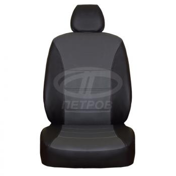 5 749 р. Чехлы сидений (экокожа) ПЕТРОВ Орегон  Toyota Avensis ( T250 седан,  T250 универсал) (2003-2008) дорестайлинг, рестайлинг (черный/серый)  с доставкой в г. Горно‑Алтайск. Увеличить фотографию 2