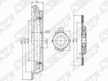 Комплект сцепления (1.6, 1.8, 4AFE, 7AFE, 1ZZ-FE) SAT Toyota Vitz XP10 хэтчбэк 5 дв. (1998-2001)