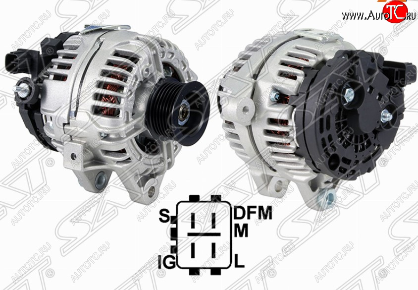 14 499 р. Генератор SAT (12V 100A 2.0/2.4/1AZFSE/2AZFSE) Toyota Avensis T250 седан дорестайлинг (2003-2006)  с доставкой в г. Горно‑Алтайск