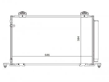 Радиатор кондиционера SAT Toyota (Тойота) Avensis (Авенсис) ( T250 седан,  T250 универсал) (2003-2008) T250 седан, T250 универсал дорестайлинг, дорестайлинг, рестайлинг, рестайлинг
