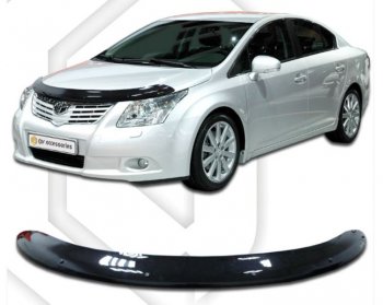 Дефлектор капота CA-Plastiс Toyota (Тойота) Avensis (Авенсис) ( T270 седан,  T270 универсал) (2008-2015) T270 седан, T270 универсал дорестайлинг, дорестайлинг, 1-ый рестайлинг, 1-ый рестайлинг