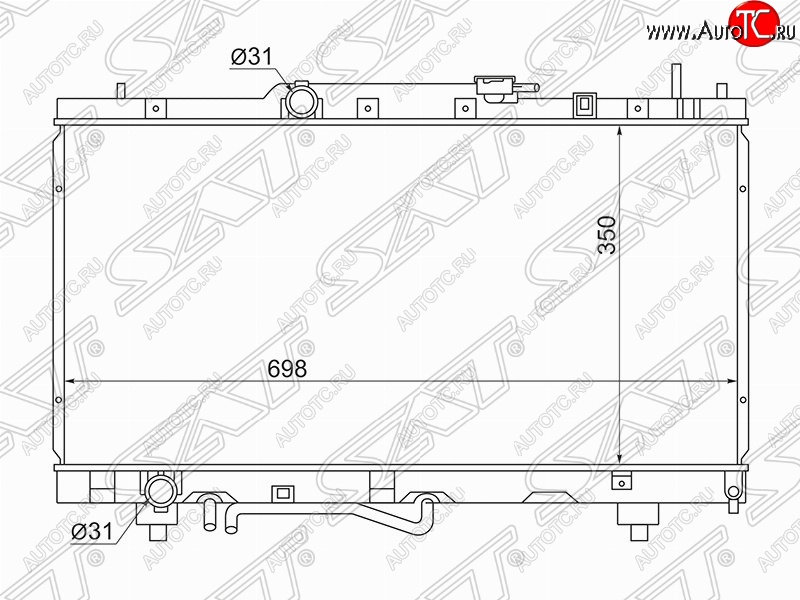 5 399 р. Радиатор двигателя SAT Toyota Corona T190 седан дорестайлинг (1992-1994)  с доставкой в г. Горно‑Алтайск