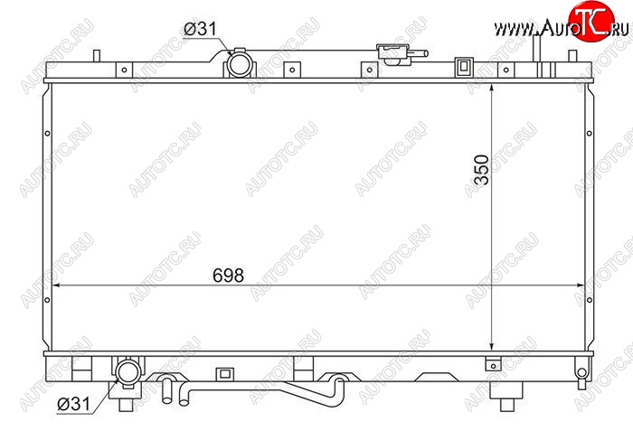 6 499 р. Радиатор двигателя SAT (пластинчатый, МКПП/АКПП, Пробка радиатора R102A, Китай)  Toyota Caldina ( T190,  T210) - Corona Premio  T210  с доставкой в г. Горно‑Алтайск