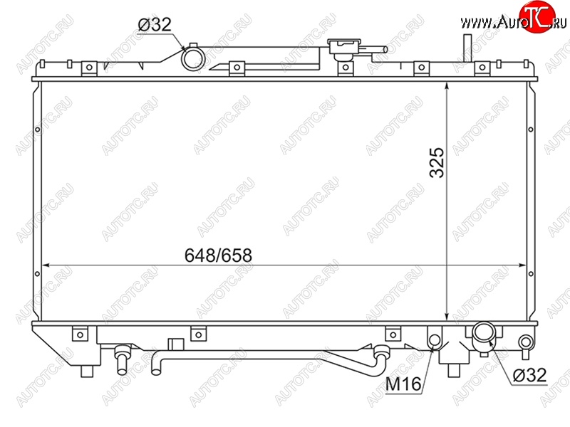 7 499 р. Радиатор двигателя (пластинчатый, МКПП/АКПП,	3SFE/3SGE/4SFE) SAT Toyota Corona T190 седан дорестайлинг (1992-1994)  с доставкой в г. Горно‑Алтайск