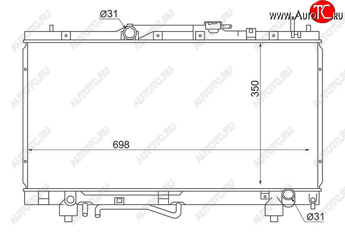 7 249 р. Радиатор двигателя SAT (пластинчатый, пробка радиатора R102A) Toyota Caldina T190 дорестайлинг универсал (1992-1995)  с доставкой в г. Горно‑Алтайск