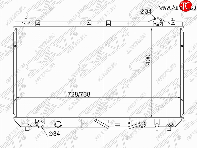 7 899 р. Радиатор двигателя SAT Toyota Camry XV20 (1999-2001)  с доставкой в г. Горно‑Алтайск