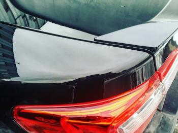 7 999 р. Лип спойлер INMAX  Toyota Camry ( XV50,  XV55) (2011-2018) дорестайлинг, 1-ый рестайлинг, 2-ой рестайлинг (цвет: черный глянец)  с доставкой в г. Горно‑Алтайск. Увеличить фотографию 2