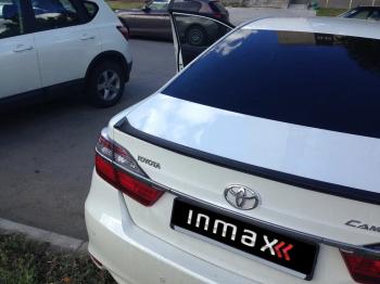 5 499 р. Лип спойлер INMAX  Toyota Camry ( XV50,  XV55) (2011-2018) дорестайлинг, 1-ый рестайлинг, 2-ой рестайлинг (неокрашенный)  с доставкой в г. Горно‑Алтайск. Увеличить фотографию 2