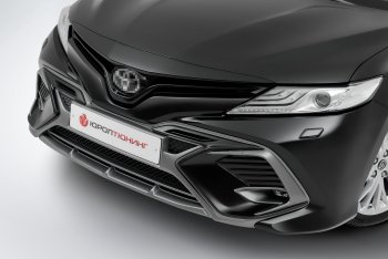 17 999 р. Накладка в центральный воздухозаборник переднего бампера Harius  Toyota Camry  XV70 (2017-2021) дорестайлинг (Неокрашенная)  с доставкой в г. Горно‑Алтайск. Увеличить фотографию 7