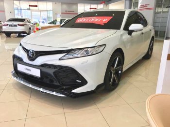 24 999 р. Решетка в передний бампер HEMMES Toyota Camry XV70 дорестайлинг (2017-2021) (неокрашенная)  с доставкой в г. Горно‑Алтайск. Увеличить фотографию 2