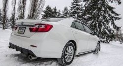 3 599 р. Диффузор заднего бампера Sport  Toyota Camry  XV50 (2011-2014) дорестайлинг (Под окраску, Неокрашенный)  с доставкой в г. Горно‑Алтайск. Увеличить фотографию 2