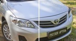 1 099 р. Реснички на фары RA Toyota Corolla E150 седан рестайлинг (2009-2013) (Неокрашенные)  с доставкой в г. Горно‑Алтайск. Увеличить фотографию 6