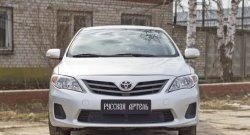 1 569 р. Защитная сетка решетки переднего бампера РА Toyota Corolla E150 седан рестайлинг (2009-2013)  с доставкой в г. Горно‑Алтайск. Увеличить фотографию 4