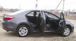 2 259 р. Накладки на порожки автомобиля RA  Toyota Corolla  E180 (2013-2019) дорестайлинг, рестайлинг  с доставкой в г. Горно‑Алтайск. Увеличить фотографию 2