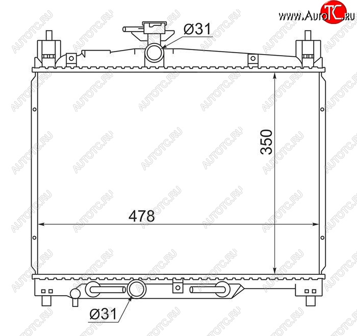 5 449 р. Радиатор двигателя SAT  Toyota Echo  XP10 - Yaris  XP10  с доставкой в г. Горно‑Алтайск