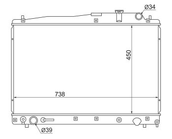 Радиатор двигателя SAT Toyota Estima AHR10,XR30, XR40 (2000-2006)