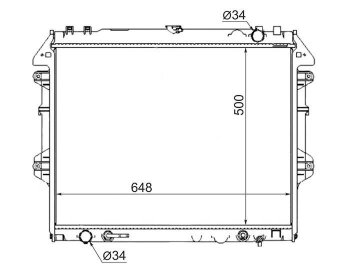Радиатор двигателя SAT  Fortuner  AN50/AN60, Hilux ( AN10,AN20,  AN20,AN30)