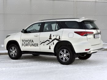 19 999 р. Защита заднего бампера SLITKOFF d76 дуга  Toyota Fortuner  AN160 (2020-2024) рестайлинг  с доставкой в г. Горно‑Алтайск. Увеличить фотографию 3