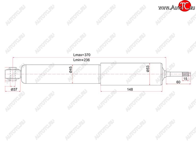 1 739 р. Амортизатор передний LH=RH SAT  Toyota Hiace  H200 (2004-2017) минивэн (Япония) дорестайлинг , минивэн (Япония) 1-ый рестайлинг, минивэн (Япония) 2-ой рестайлинг, минивэн (Япония) 3-ий рестайлинг  с доставкой в г. Горно‑Алтайск
