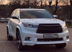 5 399 р. Решётка радиатора TopKontur Design Toyota Highlander XU50 дорестайлинг (2013-2017)  с доставкой в г. Горно‑Алтайск. Увеличить фотографию 2