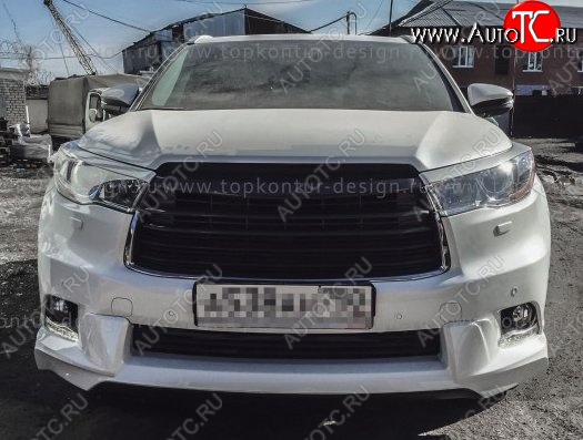 5 399 р. Решётка радиатора TopKontur Design Toyota Highlander XU50 дорестайлинг (2013-2017)  с доставкой в г. Горно‑Алтайск