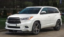 2 199 р. Реснички на фары TopKontur Design Toyota Highlander XU50 дорестайлинг (2013-2017) (Неокрашенные)  с доставкой в г. Горно‑Алтайск. Увеличить фотографию 3