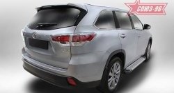 9 089 р. Пороги из алюминиевого профиля Souz-96 Toyota Highlander XU50 дорестайлинг (2013-2017)  с доставкой в г. Горно‑Алтайск. Увеличить фотографию 2