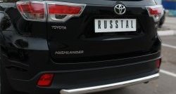 16 249 р. Защита заднего бампера (Ø63 мм, нержавейка) SLITKOFF  Toyota Highlander  XU50 (2013-2017) дорестайлинг  с доставкой в г. Горно‑Алтайск. Увеличить фотографию 3