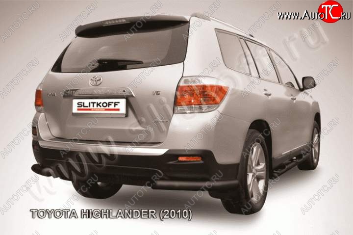 8 599 р. Уголки d57  Toyota Highlander  XU40 (2010-2013) рестайлинг (Цвет: серебристый)  с доставкой в г. Горно‑Алтайск