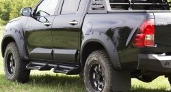 3 499 р. Брызговики под расширители колесных арок с выносом 50 мм RA Toyota Hilux AN120 дорестайлинг (2016-2020)  с доставкой в г. Горно‑Алтайск. Увеличить фотографию 4