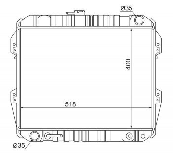 Радиатор двигателя SAT Toyota (Тойота) Hilux Surf (Хайлюкс)  N120,N130 (1989-1991) N120,N130 5 дв. дорестайлинг