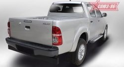 9 899 р. Пороги из алюминиевого профиля Souz-96 Toyota Hilux AN20,AN30  2-ой рестайлинг (2011-2016)  с доставкой в г. Горно‑Алтайск. Увеличить фотографию 2