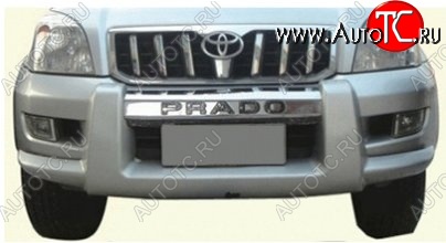 19 449 р. Накладка на передний бампер CT Toyota Land Cruiser Prado J120 (2002-2009) (Неокрашенная)  с доставкой в г. Горно‑Алтайск