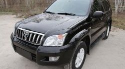 1 249 р. Реснички RA на фары  Toyota Land Cruiser Prado  J120 (2002-2009) (Неокрашенные)  с доставкой в г. Горно‑Алтайск. Увеличить фотографию 2