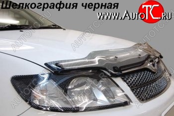 2 299 р. Защита фар (J120-J125) CA-Plastic  Toyota Land Cruiser Prado  J120 (2002-2009) (Шелкография черная)  с доставкой в г. Горно‑Алтайск