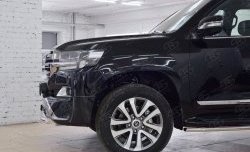 23 899 р. Защита переднего бампера (Ø63 мм с надписью, нержавейка) SLITKOFF Toyota Land Cruiser 200 2-ой рестайлинг (2015-2021)  с доставкой в г. Горно‑Алтайск. Увеличить фотографию 4