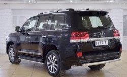 17 899 р. Защита заднего бампера (Ø76 мм дуга, нержавейка) SLITKOFF Toyota Land Cruiser 200 2-ой рестайлинг (2015-2021)  с доставкой в г. Горно‑Алтайск. Увеличить фотографию 3