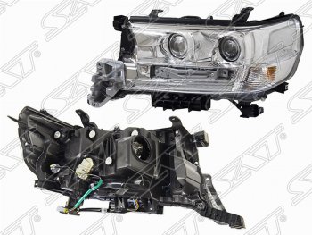 Левая фара передняя SAT (три модуля LED) Toyota Land Cruiser  200 (2015-2021) 2-ой рестайлинг