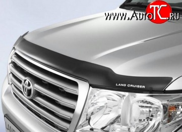 3 169 р. Дефлектор капота NovLine (с логотипом) Toyota Land Cruiser 200 дорестайлинг (2007-2012)  с доставкой в г. Горно‑Алтайск