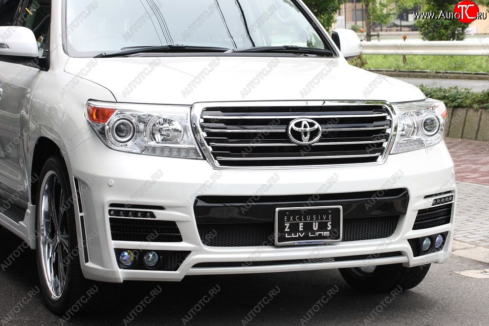 26 249 р. Передний бампер ZEUS LUV LINE Toyota Land Cruiser 200 дорестайлинг (2007-2012) (Неокрашенный)  с доставкой в г. Горно‑Алтайск