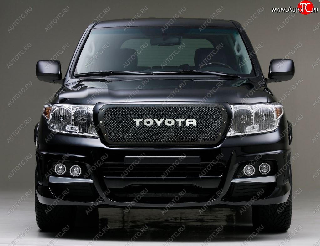 17 699 р. Решетка радиатора CrTuning Toyota Land Cruiser 200 2-ой рестайлинг (2015-2021) (С надписью TOYOTA)  с доставкой в г. Горно‑Алтайск